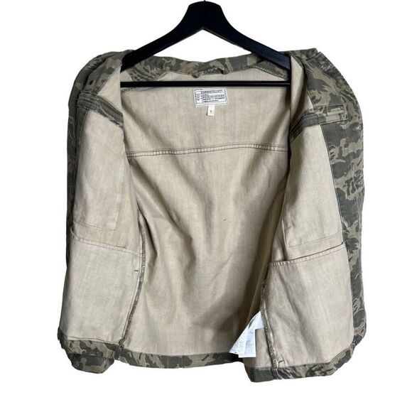 Current Elliot Womens Camo Print Button Down Coat 1 - Picture 4 of 7